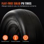 flat-free solid pu VEVOR lawn mower tires with explosion-proof, puncture-resistant, and time-saving features.