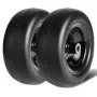VEVOR Lawn Mower Tires with Rim, 11x4-5" Tubeless Tractor Tires, 2-Pack Tire and Wheel Assemby, Flat-free PU Tire, 3.4" Centered Hub, 3/4" Bushing Size, 20 PCS Adapters for Riding Mowers Lawn Tractors