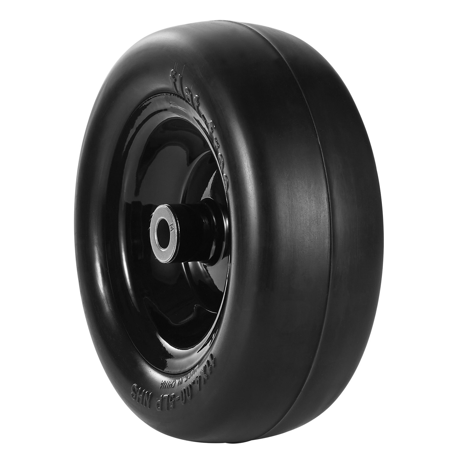 VEVOR Lawn Mower Tires with Rim, 11x4-5" Tubeless Tractor Tires, 2-Pack Tire and Wheel Assemby, Flat-free PU Tire, 3.4" Centered Hub, 3/4" Bushing Size, 20 PCS Adapters for Riding Mowers Lawn Tractors