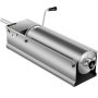 VEVOR Manual Sausage Stuffer, 7 L / 15 LBS Horizontal Sausage Machine, Dual-Speed Meat Stuffer, Made of Food-Grade 304 Stainless Steel, Includes 5 Stuffing Tubes, for Home Kitchen Restaurant Commercia