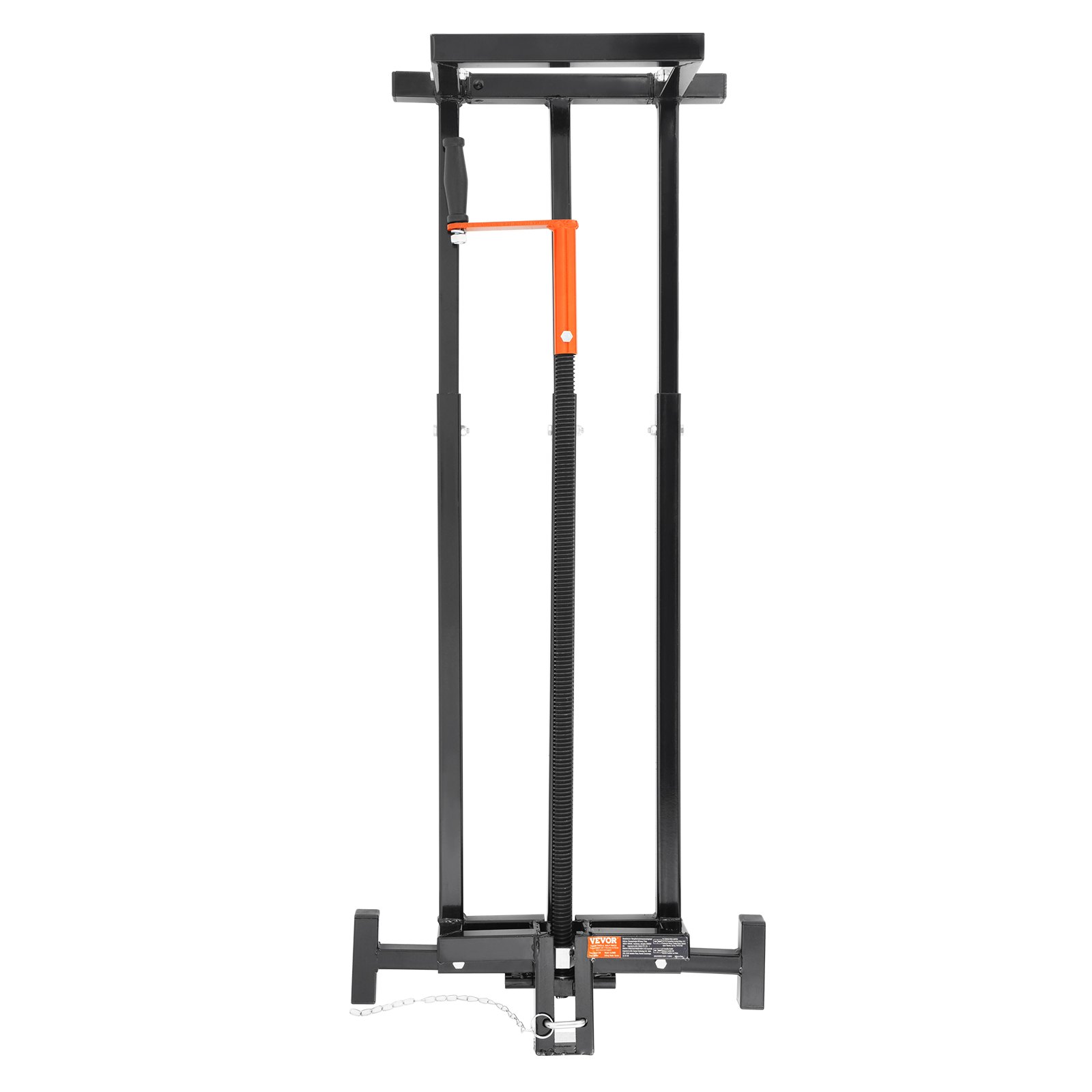 VEVOR Ride on Lawn Mower Lift Jack, 880 Lbs Weight Capacity, Telescopic Maintenance Jack with Crank Handle & Power Tool Handle, Foldable Lawn Tractor Lifter for Lawn Mowers and Garden Tractors, Black