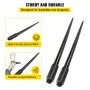 VEVOR Hay Spears, 49inch Hay Bale Spear, 3000lbs Bale Hay Spike, 1.75inch Wide Spike Fork Tine, Black Coated Hay Spear Attachment with Sleeve and Nut, 1 Pair for Tractors Loaders Buckets Skid-steers
