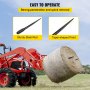 VEVOR Hay Spears, 49inch Hay Bale Spear, 3000lbs Bale Hay Spike, 1.75inch Wide Spike Fork Tine, Black Coated Hay Spear Attachment with Sleeve and Nut, 1 Pair for Tractors Loaders Buckets Skid-steers