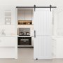 Posuvné dvere do stodoly VEVOR, 762 x 2134 mm, vysokopevnostný MDF panel, dvere do stodoly so sadou kovania, vodeodolný PVC povrch, jednoduchá inštalácia, H-rám, plynulé a tiché posúvanie do obývačky, kúpeľne