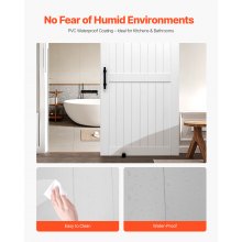 VEVOR Sliding Barn Door with Hardware Kit 1067 x 2134mm MDF Panel PVC Surface