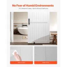 VEVOR Sliding Barn Door with Hardware Kit 1067 x 2134mm MDF Panel PVC Surface