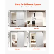 VEVOR Sliding Barn Door with Hardware Kit 1067 x 2134mm MDF Panel PVC Surface