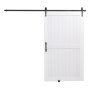 VEVOR Sliding Barn Door, 1219 x 2134mm, High-Strength MDF Panel, Barn Door with Hardware Kit, Water-Proof PVC Surface, Easy to Install, H-Frame, Smoothly and Quietly Sliding for Living Room, Bathroom