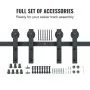 VEVOR 2440 mm Sliding Barn Door Hardware Closet Track Kit for Double Doors J Hanger