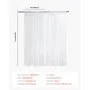 VEVOR Sheer Curtains, 84 inches Long, 2 Panels Set Sheer White Curtains, Each 42" W x 84" L, Dual Rod Pocket Installation, 100% Polyester Window Drapes for Bedroom, Living Room, Balcony, Yard