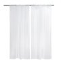 VEVOR Sheer Curtains, 84 inches Long, 2 Panels Set Sheer White Curtains, Each 42" W x 84" L, Dual Rod Pocket Installation, 100% Polyester Window Drapes for Bedroom, Living Room, Balcony, Yard