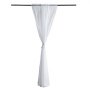 VEVOR Sheer Curtains, 84 inches Long, 2 Panels Set Sheer White Curtains, Each 42" W x 84" L, Dual Rod Pocket Installation, 100% Polyester Window Drapes for Bedroom, Living Room, Balcony, Yard