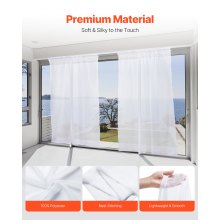Sheer Curtains 42 W x 84 L inches 2 Panels Window Drapes Rod Pocket Polyester