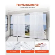 Sheer Curtains 42 W x 84 L inches 2 Panels Window Drapes Rod Pocket Polyester