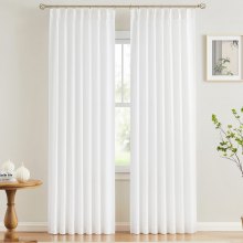 Sheer Curtains 42 W x 84 L inches 2 Panels Window Drapes Rod Pocket Polyester
