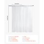 VEVOR Sheer Curtains, 84 inches Long, 2 Panels Set Sheer White Curtains, Each 52" W x 84" L, Dual Rod Pocket Installation, 100% Polyester Window Drapes for Bedroom, Living Room, Balcony, Yard