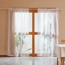 Sheer Curtains 52 W x 84 L inches 2 Panels Window Drapes Rod Pocket Polyester