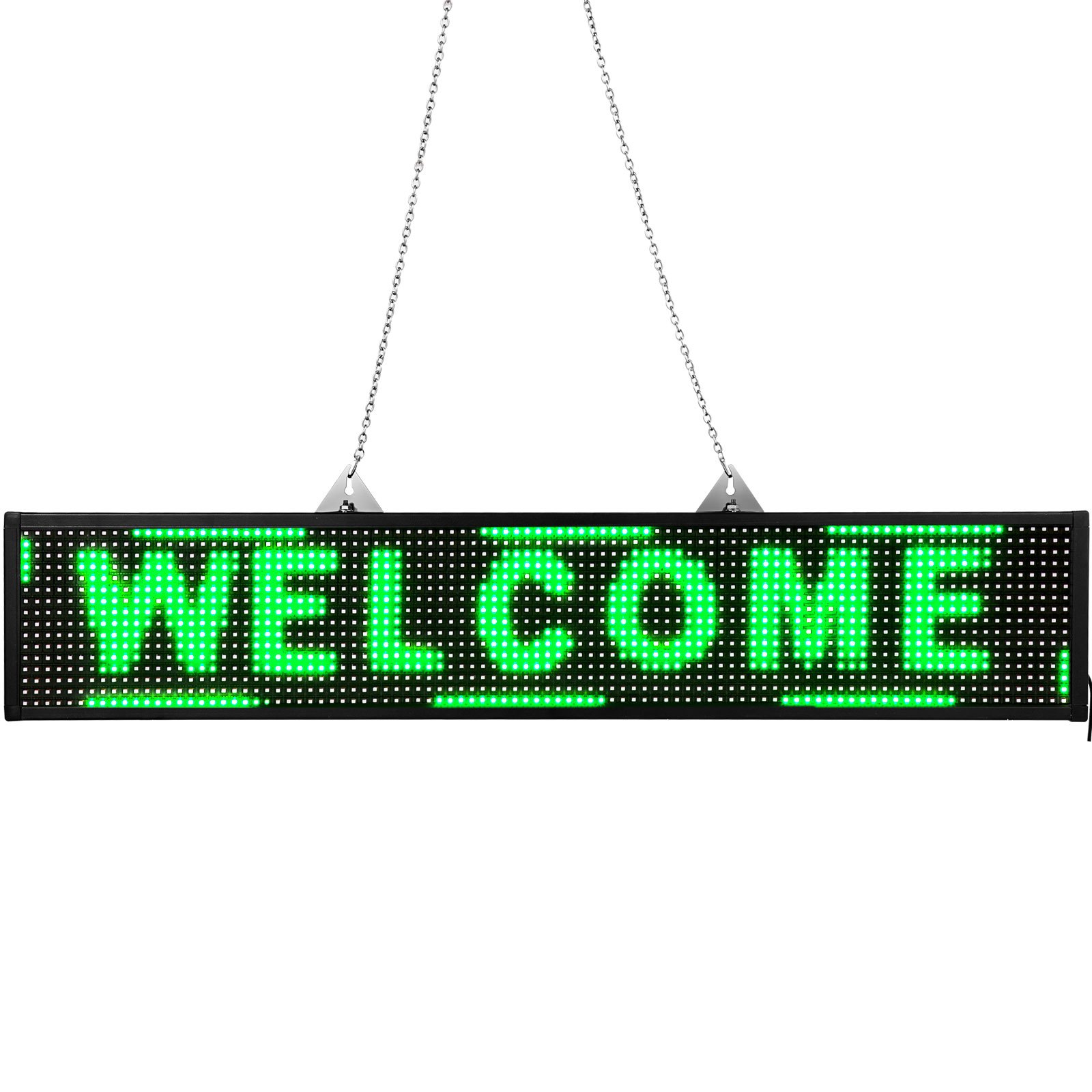 Led Sign, Digital Sign 38x6.5'', Green Led Message Board Digital Display Board