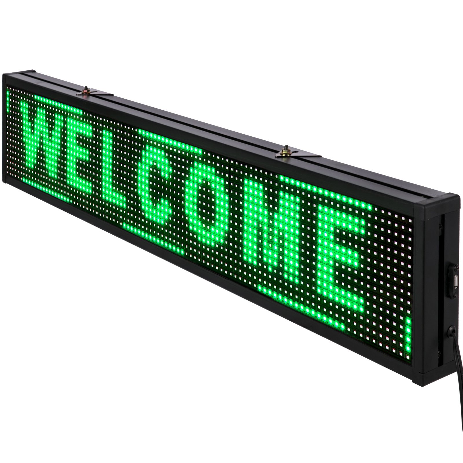 Led Sign, Digital Sign 38x6.5'', Green Led Message Board Digital Display Board