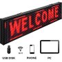 VEVOR Led Sign Digital Sign 38"x6.5" Red Led Message Board Digital Display Board