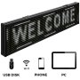 VEVOR Led Sign Digital Sign 38" x 6.5" White Digital Led Message Display Board