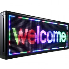 VEVOR Led Sign 40 x 15 inch Led Scrolling Sign Full Color Digital Led Open Sign Outdoor Wifi High Resolution Bright Electronic Message Display Board with SMD Technology For Advertising and Business