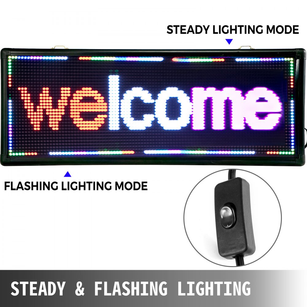 LED Scrolling Sign P10 Red White Pink 40" x 15" Programble Advertising Board US