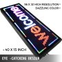 LED Scrolling Sign P10 Red White Pink 40" x 15" Programble Advertising Board US