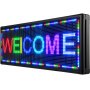VEVOR Led Sign 40 x 15 Inch Digital Sign 96 x 96 HD Resolution Seven-Color Indoor Led Message Board Digital Display Board Electronic Scrolling Led Sign Programmable by PC & Wi-Fi & USB for Ad