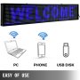 Led Sign Led Scrolling Sign 40" X 8" Blue 2 Lighting Modes Open Signs Business