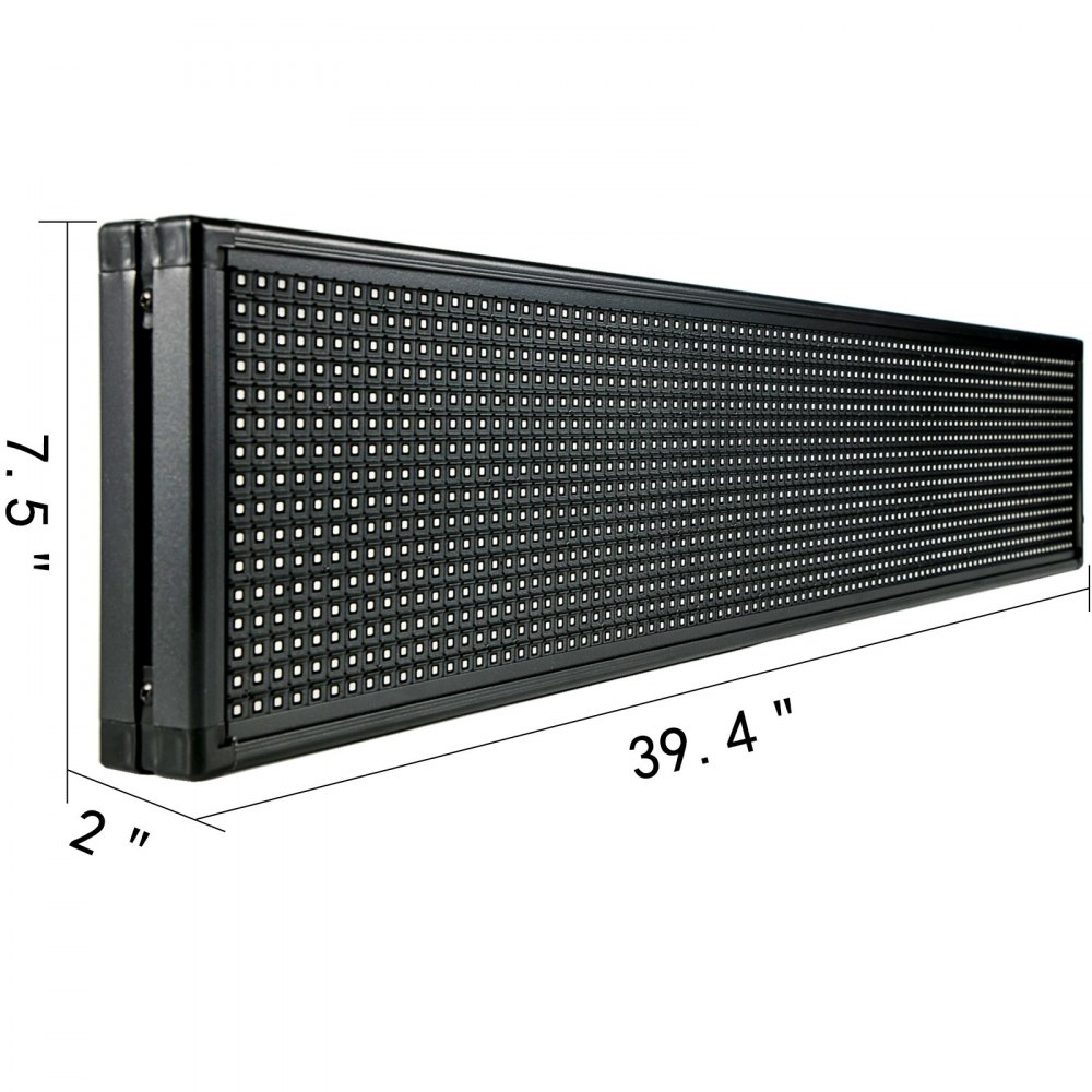 Led Sign Led Scrolling Sign 100x20cm White Message Board 2 Modes For Advertising