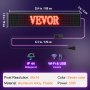 VEVOR Letrero LED Pantalla de mensajes con desplazamiento LED de 40 x 8 pulgadas RGB Tablero de visualización de mensajes digitales P10 de 7 colores programable por PC, WiFi y USB con tecnología SMD para publicidad y negocios