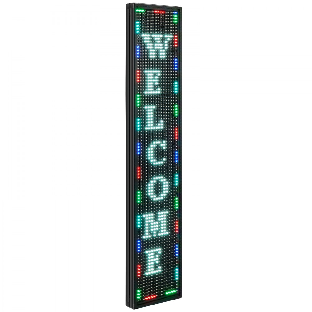 VEVOR Led Sign 40 x 8 inch Led Scrolling Sign Seven-color Digital Led Open Sign Outdoor Wifi High Resolution Bright Electronic Message Display Board with SMD Technology For Advertising and Business
