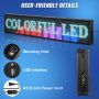 VEVOR Led Sign 40 x 8 inch Led Scrolling Sign Seven-color Digital Led Open Sign Outdoor Wifi High Resolution Bright Electronic Message Display Board with SMD Technology For Advertising and Business