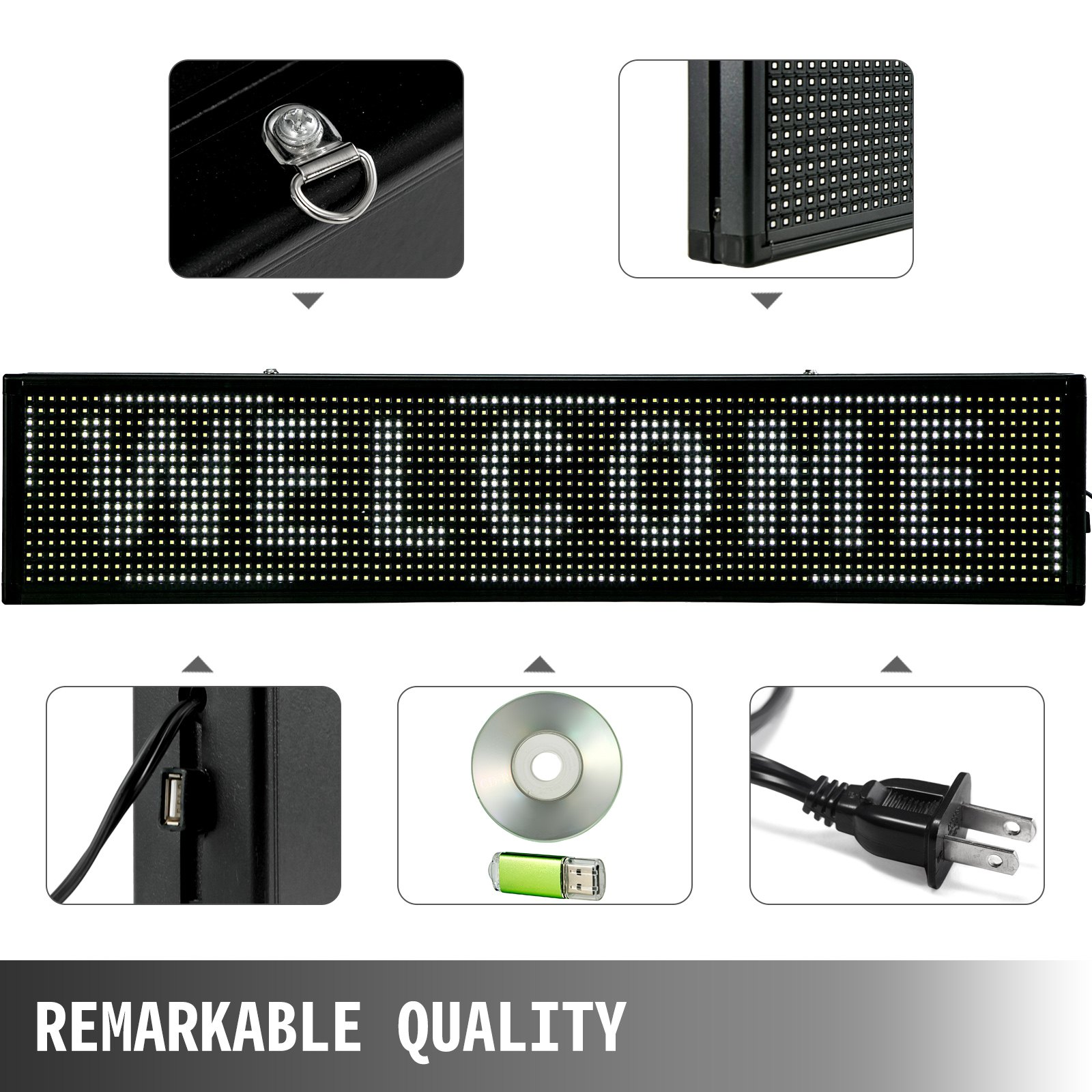 Led Sign Led Scrolling Sign 100x20cm White Outdoor Led Sign DIY Message Board