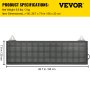 VEVOR led scrolling sign with dimensions 26.7 x 7.9 inches and net weight 6.6 lbs.