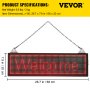 VEVOR LED Scrolling Sign, 27" x 8" WiFi & USB Control P10 Programmable Display, Indoor Red High Resolution Message Board, High Brightness Electronic Sign, Perfect Solution for Advertising