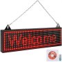 VEVOR LED Scrolling Sign, 27" x 8" WiFi & USB Control P10 Programmable Display, Indoor Red High Resolution Message Board, High Brightness Electronic Sign, Perfect Solution for Advertising