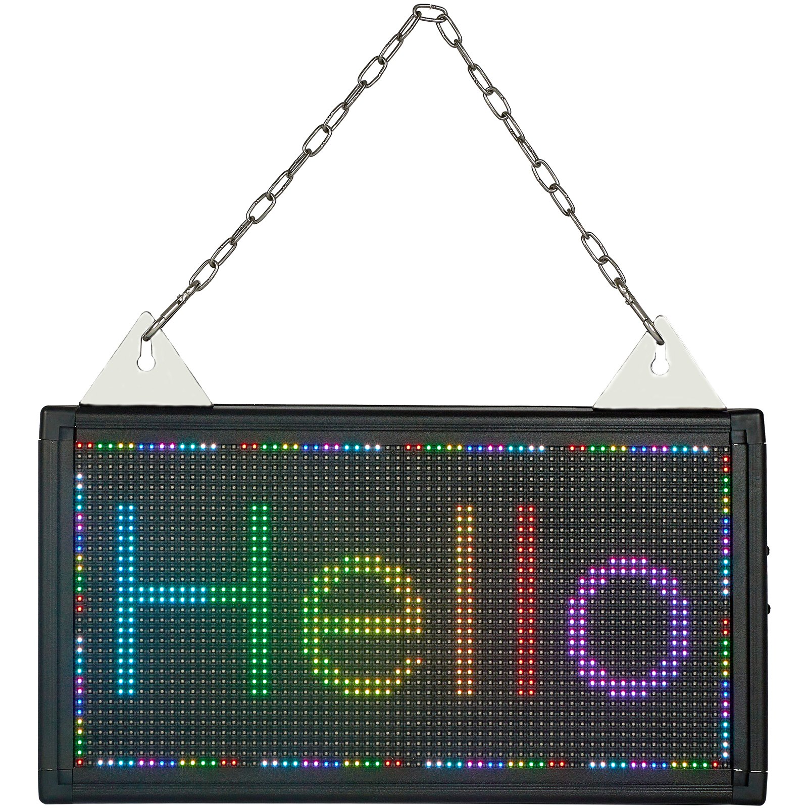 VEVOR LED Scrolling Sign, 14" x 8" WiFi & USB Control, Full Color P5 Programmable Display, Indoor High Resolution Message Board, High Brightness Electronic Sign, Perfect Solution for Advertising