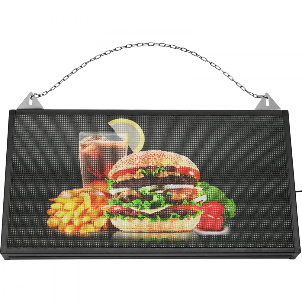 VEVOR LED Scrolling Sign, 27" x 14" WiFi & USB Control, Full Color P5 Programmable Display, Indoor High Resolution Message Board, High Brightness Electronic Sign, Perfect Solution for Advertising