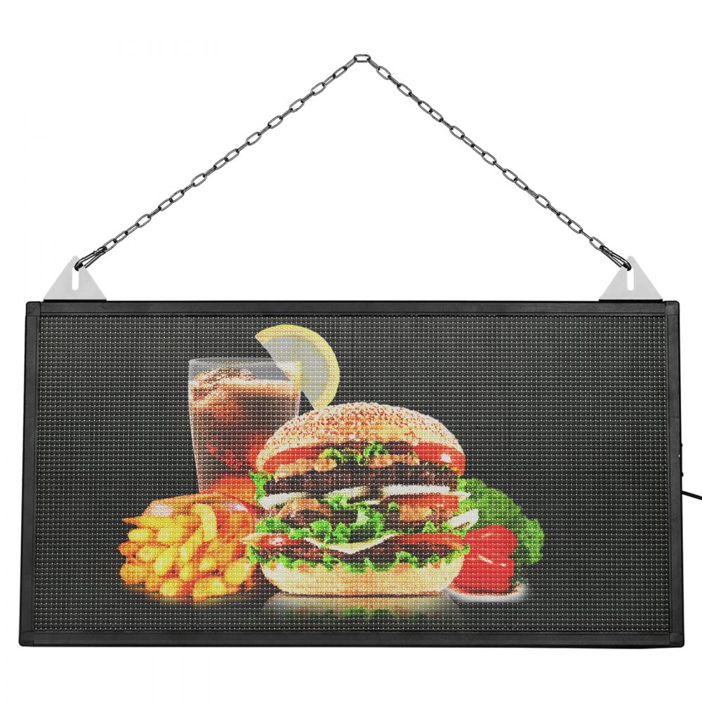 VEVOR LED Scrolling Sign, 27" x 14" WiFi & USB Control, Full Color P5 Programmable Display, Indoor High Resolution Message Board, High Brightness Electronic Sign, Perfect Solution for Advertising
