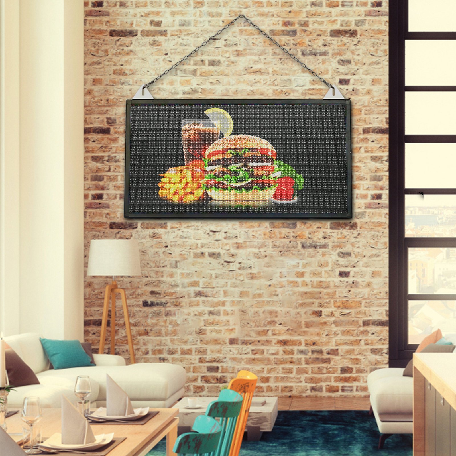 VEVOR LED Scrolling Sign, 27" x 14" WiFi & USB Control, Full Color P5 Programmable Display, Indoor High Resolution Message Board, High Brightness Electronic Sign, Perfect Solution for Advertising