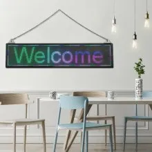 VEVOR LED Scrolling Sign, 40" x 9" WiFi & USB Control, Full Color P6 Programmable Display, Indoor High Resolution Message Board, High Brightness Electronic Sign, Perfect Solution for Advertising