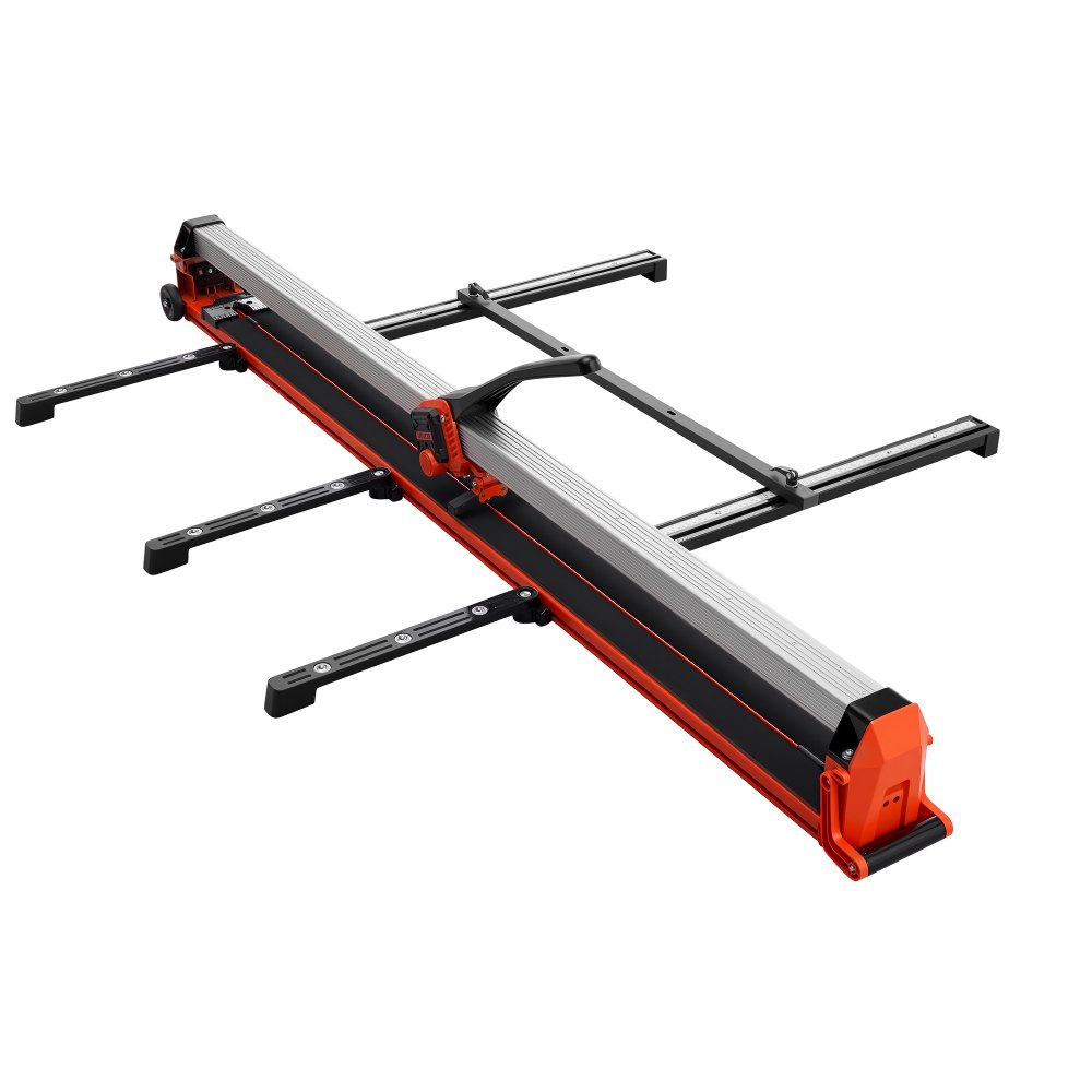 VEVOR 1600 mm Manual Tile Cutter, Upgraded Rail and Sliding Head, Precision Alignment Guide, Tungsten Carbide Cutting Wheel, Support Legs with Swivel Wheels, for DIY Pros, Ceramic, Floor & Wall Tiles