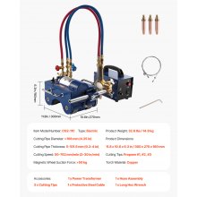 Electromagnetic Gas Pipe Cutting Machine 0.2"-4" Thick Tube 2"-30"/Min