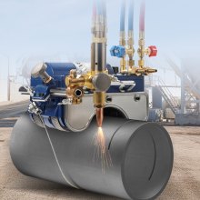 Electromagnetic Gas Pipe Cutting Machine 0.2"-4" Thick Tube 2"-30"/Min