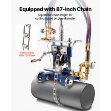 VEVOR CG2-11Y Manual Gas Pipe Cutting Machine 5-50.8 mm Pipe 0°-45° Portable