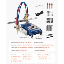 Track Torch Burner 2"-30"/Min 0.2"-4" Straight Line Gas Cutting Machine