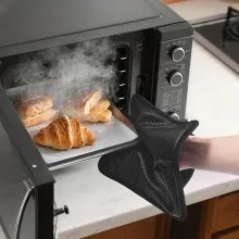 VEVOR Pot Holders Heat Resistant 500°F with Anti-Slip Silicone Strips 2 Pack