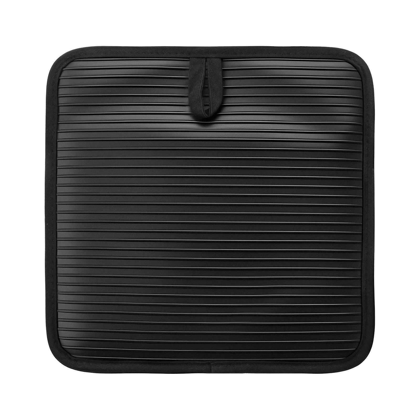 VEVOR Pot Holders, Heat Resistant to 500°F with Ribbed Soft Anti-Slip Silicone Strips, 100% Cotton 9.06 x 8.98 inch Hot Pads with 2 No-Marks Hooks, Washable Pot Trivets for Kitchen & Barbeque, 2 Pack